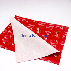 Weihnachtsgeschenkverpackung, die rote Seidenpapier-Verpackung mit Goldfolien-Druckblumen verpackt