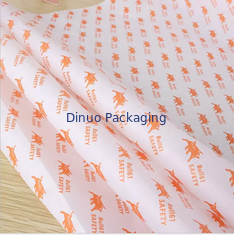 Orange Logo Personalisierte bedruckte Seidenpapierverpackung für Blumenhochzeitsgirlande als Gesichtsgeschenk