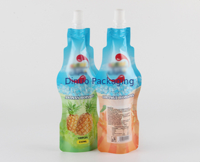 Kundenspezifische Druck-Doypack-Taschen-Getränkeflasche formte Düsen-Aluminiumfolie-Stand herauf Tüllen-Beutel