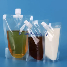 Kundenspezifisches Gravüren-Drucken steht oben flüssige Beutel-transparentes Getränk Juice Spout Pouch
