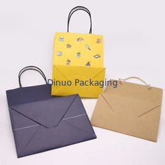 Kraftpapier Verpackungstüte Geschenkhandwerk Einkauf Biologisch abbaubare Tasche mit verdrehtem Griff