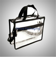 Recyclebare transparente PVC-Reißverschluss-Tasche/Reise-Speicher bauscht sich mit Griff