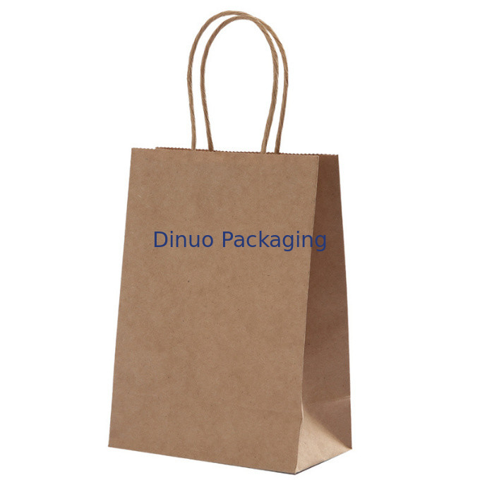 Kundenspezifische Logo Gift Shopping Kraft Paper Tasche Browns mit Griff-Kaffee-Lieferungs-Tasche