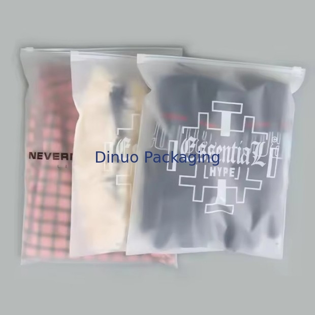 Custom Cpe Frosted Zipper Verpackungstüte Kunststoff klare Zip-Tasche wieder verschließbare Kunststofftüten für Kleidung