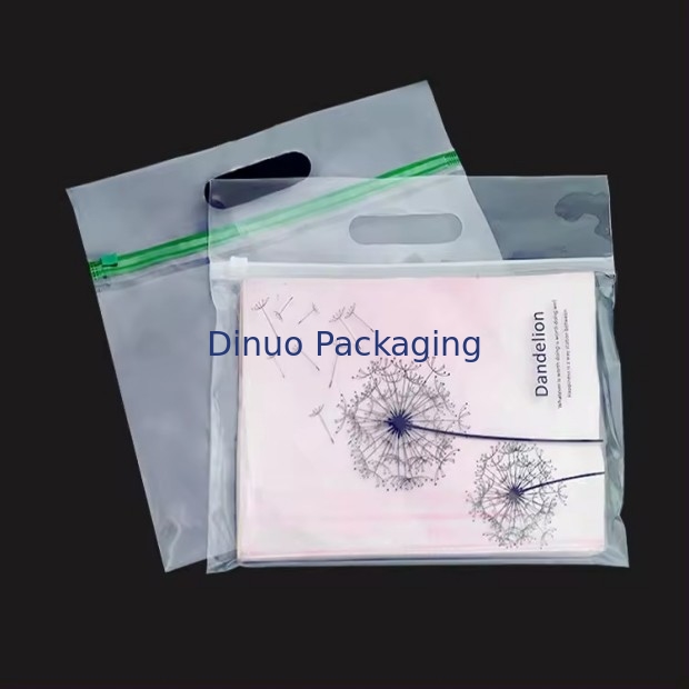 Auftragsdruck Umweltfreundliche wiederverschließbare Plastik-Ziplock-Taschen mit Griff für Kleidung Verpackungstasche