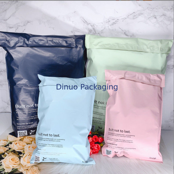 Wiederverwertbare Poly-Mailer-Taschen 8 Farben Druck 100% biologisch abbaubar