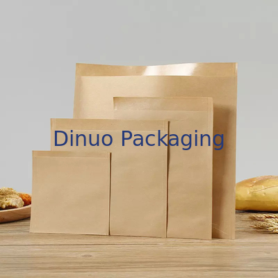 100 Stück biologisch abbaubare flache Kraftpapiertüten Umschläge für Keks-Popcorn-Sandwiches