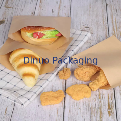100 Stück biologisch abbaubare flache Kraftpapiertüten Umschläge für Keks-Popcorn-Sandwiches