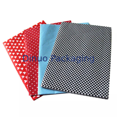 Polka Dot Gingham Double Color Hintergrund Seidenpapier Wrap für Schuhkarton Nagellack