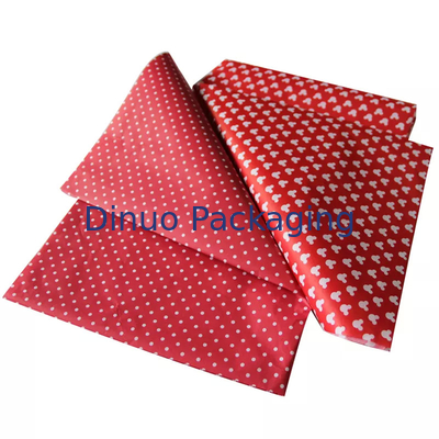 Weihnachtsgeschenkverpackung, die rote Seidenpapier-Verpackung mit Goldfolien-Druckblumen verpackt