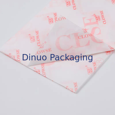 Orange Logo Personalisierte bedruckte Seidenpapierverpackung für Blumenhochzeitsgirlande als Gesichtsgeschenk