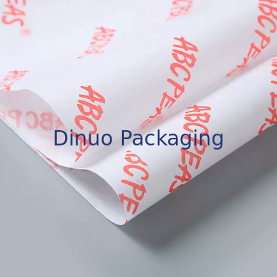 Orange Logo Personalisierte bedruckte Seidenpapierverpackung für Blumenhochzeitsgirlande als Gesichtsgeschenk
