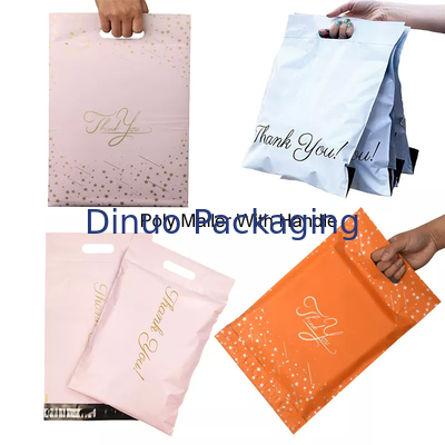 Drucken von recycelten Kunststoff-Poly-Versandtaschen, Kleidung, Verpackung, Kuriertasche mit Griff