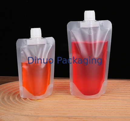 Kundenspezifischer Drucknahrungsmittelgrad-transparenter Stand herauf Tüllen-Beutel-Plastiktrinkwasser-Tasche