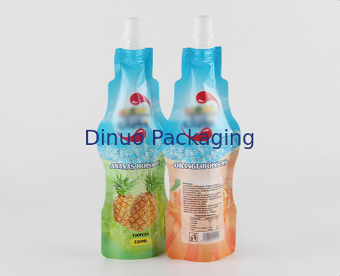 Kundenspezifische Druck-Doypack-Taschen-Getränkeflasche formte Düsen-Aluminiumfolie-Stand herauf Tüllen-Beutel