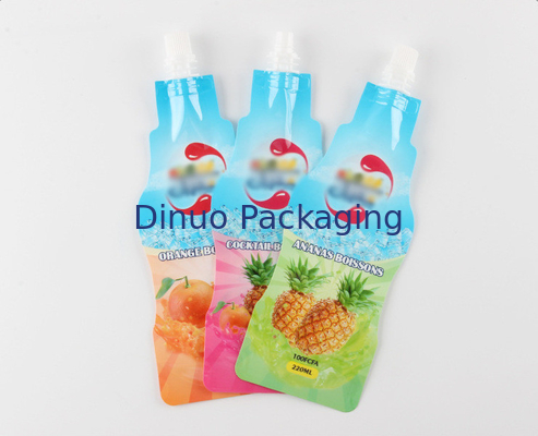 Kundenspezifische Druck-Doypack-Taschen-Getränkeflasche formte Düsen-Aluminiumfolie-Stand herauf Tüllen-Beutel