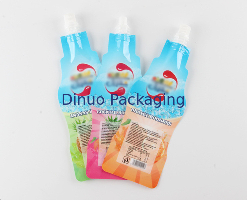 Kundenspezifische Druck-Doypack-Taschen-Getränkeflasche formte Düsen-Aluminiumfolie-Stand herauf Tüllen-Beutel