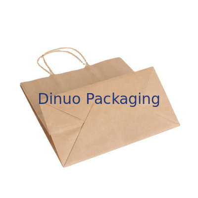 Kundenspezifische Logo Gift Shopping Kraft Paper Tasche Browns mit Griff-Kaffee-Lieferungs-Tasche