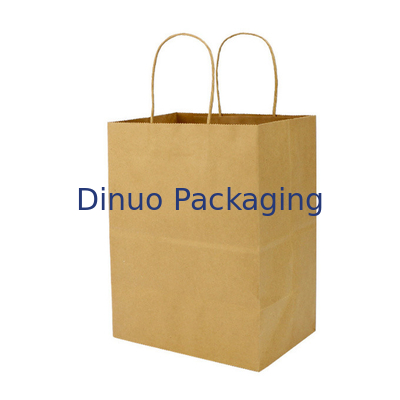 Kundenspezifische Logo Gift Shopping Kraft Paper Tasche Browns mit Griff-Kaffee-Lieferungs-Tasche
