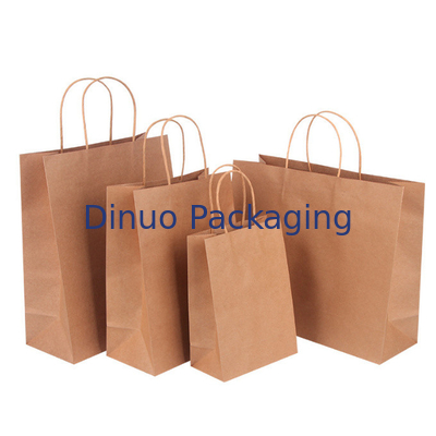 Kundenspezifische Logo Gift Shopping Kraft Paper Tasche Browns mit Griff-Kaffee-Lieferungs-Tasche
