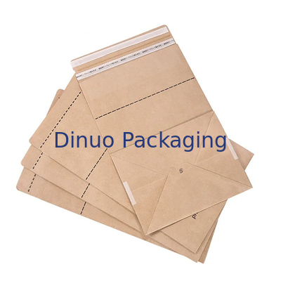 Kundenspezifische flache untere Tasche Logo Printing Biodegradable Kraft Papers für Paket-Verschiffen