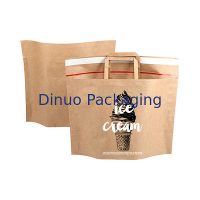 100% biologisch abbaubare Kraftpapier Werbungs-Papiertüte-selbstklebende Dichtungs-Seiten und unterer Keil