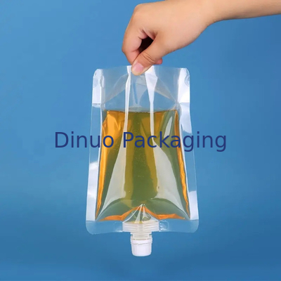 Kundenspezifisches Gravüren-Drucken steht oben flüssige Beutel-transparentes Getränk Juice Spout Pouch