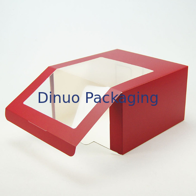 Kästen wiederverwendbarer der Plätzchen-Nachtisch-Verpackenkasten-klares Fenster-Papierkleinen kuchen mit Einsätzen