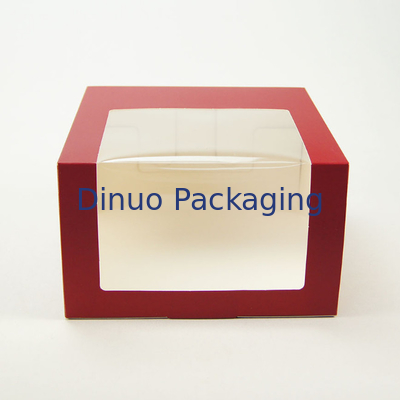 Kästen wiederverwendbarer der Plätzchen-Nachtisch-Verpackenkasten-klares Fenster-Papierkleinen kuchen mit Einsätzen