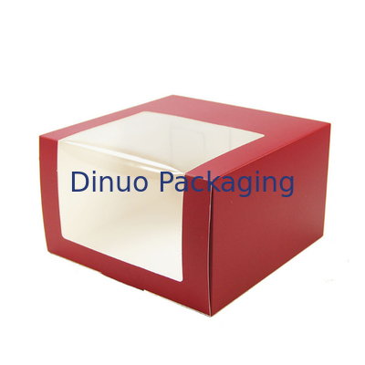 Kästen wiederverwendbarer der Plätzchen-Nachtisch-Verpackenkasten-klares Fenster-Papierkleinen kuchen mit Einsätzen
