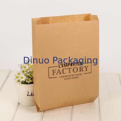 Kundenspezifische Logo Printed Biodegradable Candy Gift-Paket-Taschen-Spitzen-untere Kraftpapier-Tasche