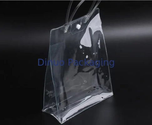 Kundengebundene Verpackentaschen Größe PVC-freien Raumes mit Klebstreifen Soem/ODM mit Haken