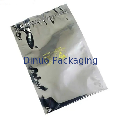 500PCS ESD Abschirmung sackt Zipverschluß/offenes Silber für statischen Antischutz ein