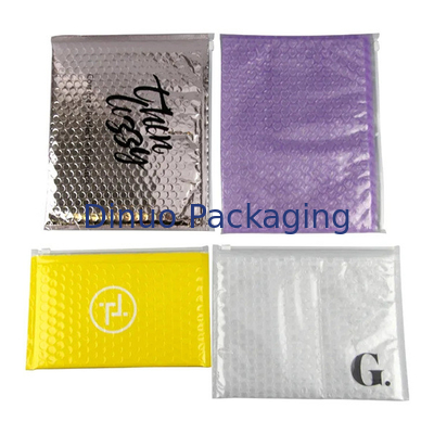 Custom PVC Plastik Bubble Polster Zip Lock Tasche Make-up Kosmetische Reißverschluss Bubble Mailer