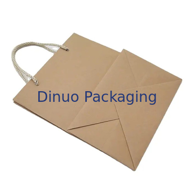 Kraftpapier Verpackungstüte Geschenkhandwerk Einkauf Biologisch abbaubare Tasche mit verdrehtem Griff