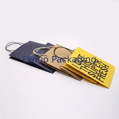 Kraftpapier Verpackungstüte Geschenkhandwerk Einkauf Biologisch abbaubare Tasche mit verdrehtem Griff