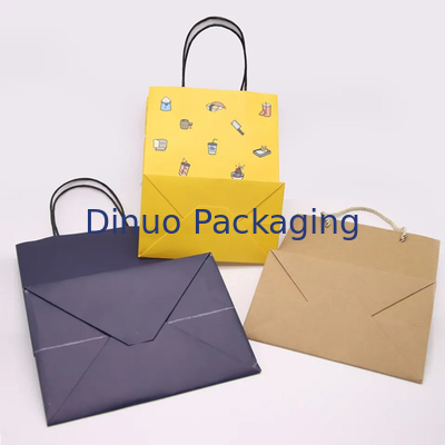 Kraftpapier Verpackungstüte Geschenkhandwerk Einkauf Biologisch abbaubare Tasche mit verdrehtem Griff