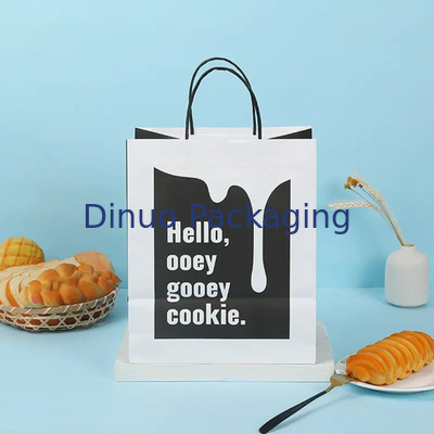 Custom Printed Shopping Kraftpapiertasche mit Handgriff Restaurant Fastfood-Tasche zum Mitnehmen