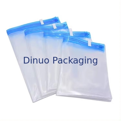 Individuell angepasste Reisevakuumspeicher Tasche Kunststoff Verpackung Hand Roll Vakuumspeicher Tasche mit Reißverschluss für Gepäck
