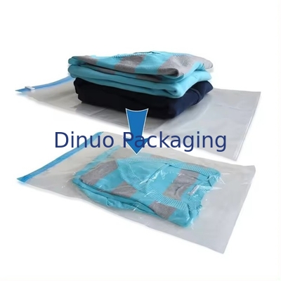 Individuell angepasste Reisevakuumspeicher Tasche Kunststoff Verpackung Hand Roll Vakuumspeicher Tasche mit Reißverschluss für Gepäck