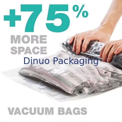 Individuell angepasste Reisevakuumspeicher Tasche Kunststoff Verpackung Hand Roll Vakuumspeicher Tasche mit Reißverschluss für Gepäck