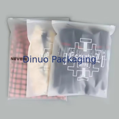 Custom Cpe Frosted Zipper Verpackungstüte Kunststoff klare Zip-Tasche wieder verschließbare Kunststofftüten für Kleidung