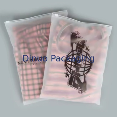 Custom Cpe Frosted Zipper Verpackungstüte Kunststoff klare Zip-Tasche wieder verschließbare Kunststofftüten für Kleidung