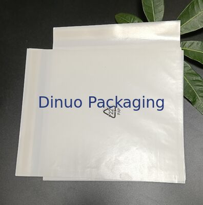 Dreiseitig versiegelte weiße Pergamentpapiertüten mit Recycling-Logo, umweltfreundliche, lebensmittelechte Verpackung für trockene Lebensmittel und Bastelarbeiten