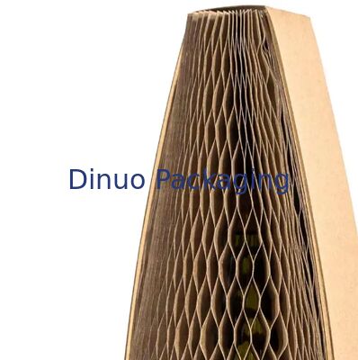 Kraft Paper Honeycomb Paper Sleeve Packaging 100% Eco-friendly for Liquor Bottle Packaging