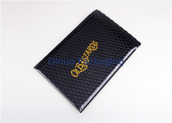 Imprägniern Sie schwarze metallische Verschiffen-Druckumschläge, kundenspezifische Blasen-Werbungen 180x165 #CD-DCD