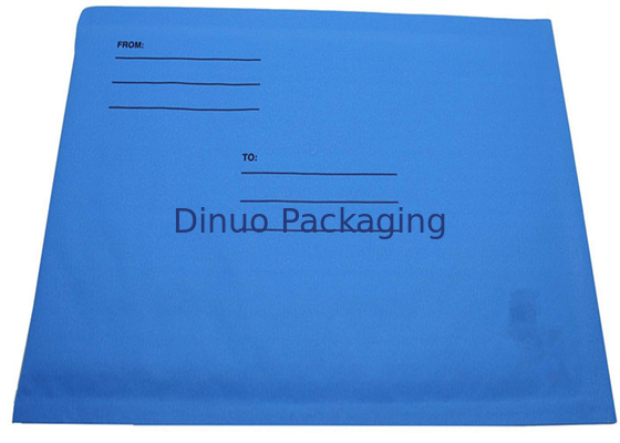 Kopierte blaue Kraftpapier-Blasen-Werbungen 215x260mm #E säurebeständige Luftpolsterfolie-Verpackenumschläge