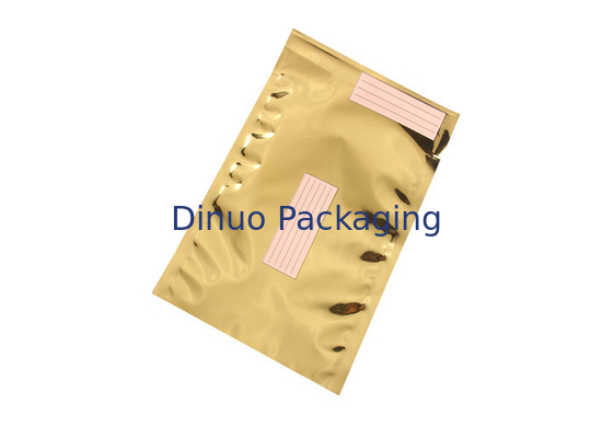 Goldfarbwiederversiegelbare Aluminiumfolie-Taschen, Verpacken- der LebensmittelAluminiumfolie-Kissen