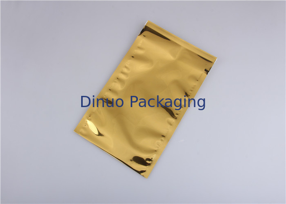 Goldfarbwiederversiegelbare Aluminiumfolie-Taschen, Verpacken- der LebensmittelAluminiumfolie-Kissen