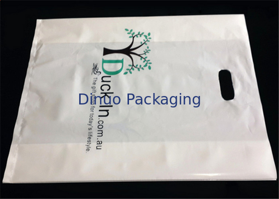 Materielle Kleidungs-Kunststoffgehäuse-Taschen LDPE mit Griff-kundenspezifischem Logo gedruckt